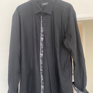 ELEGANT BLACK MENS BUTTON DOWN